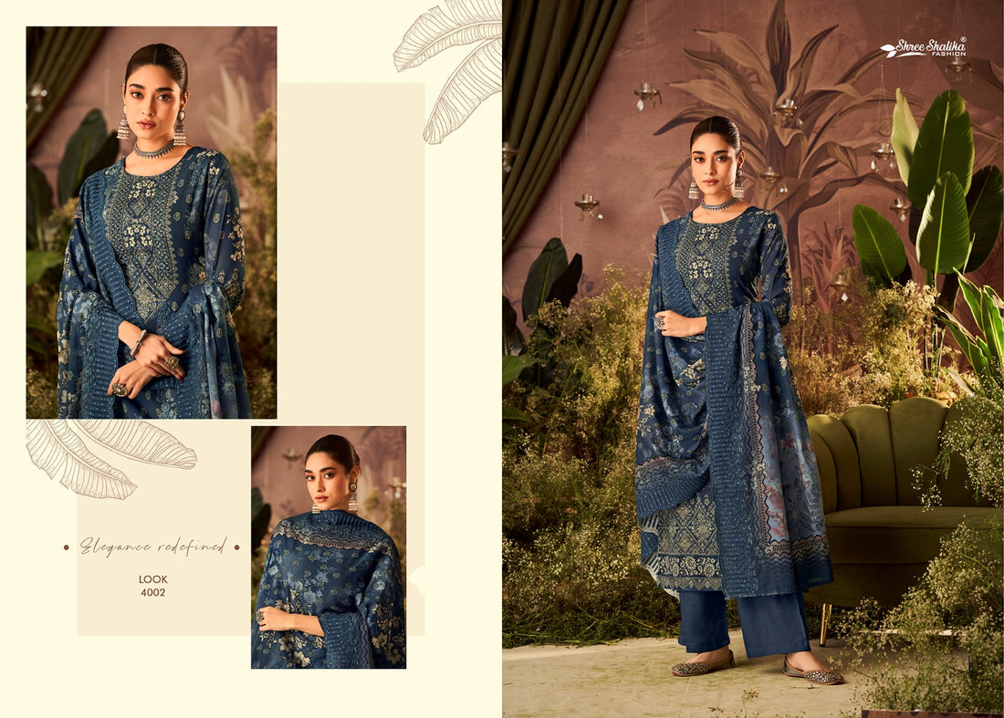 Mannat Vol 4 Shree Shalika Fashion Lawn Cotton Embroidery Work Karachi Salwar Suits