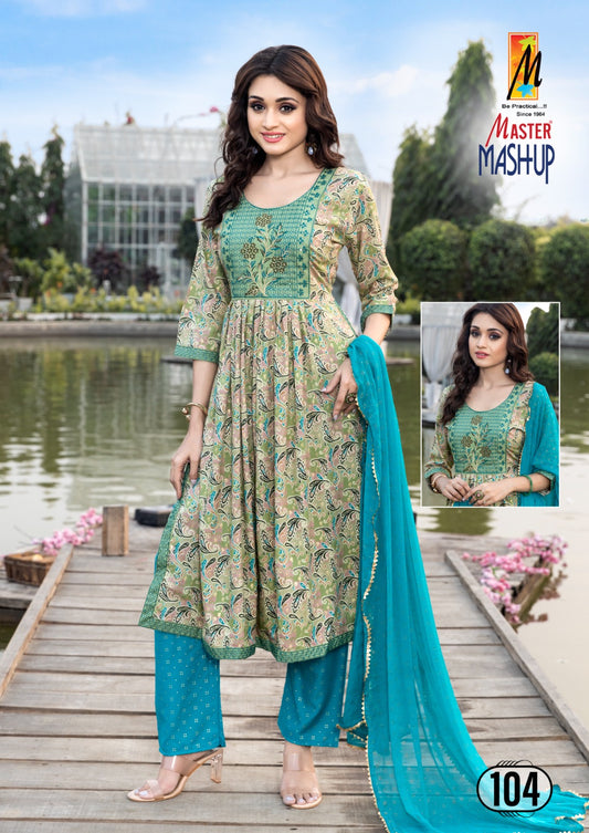 Mashup Master Rayon  Readymade Pant Style Suits