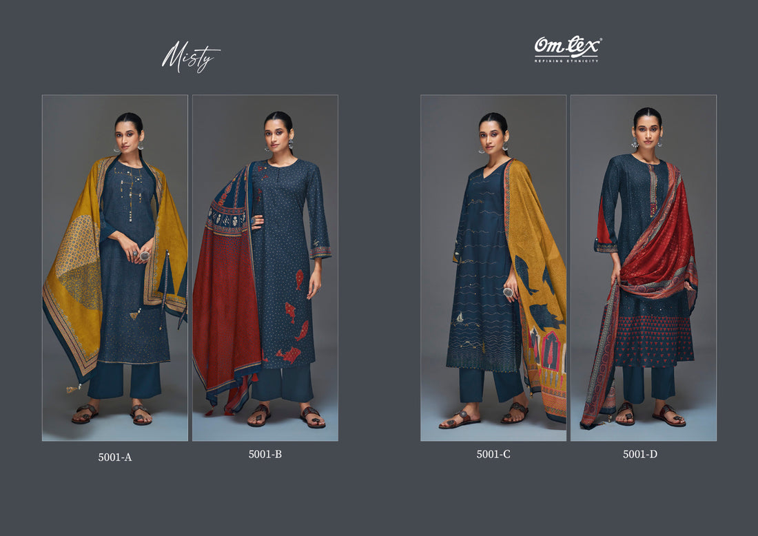 Misty Omtex Linen Cotton Handwork Pant Style Suits