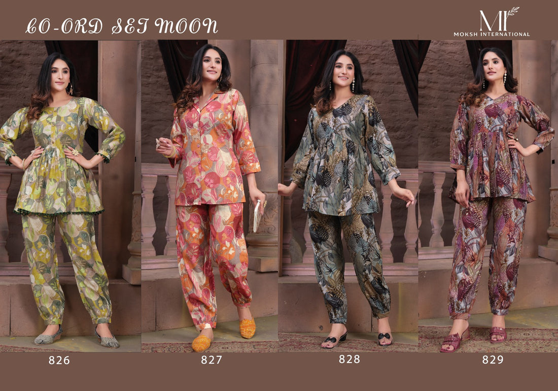 Moon Moksh International Chanderi  Co Ord Set