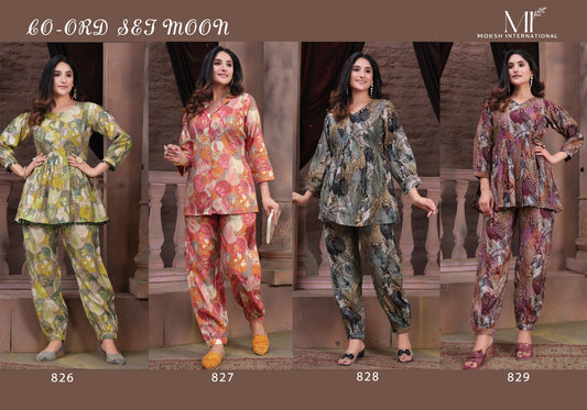 Moon Moksh International Chanderi  Co Ord Set