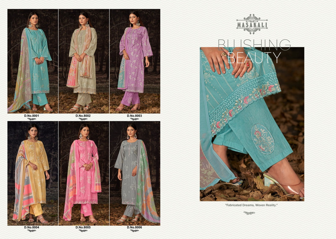 Musq Masakali Lawn Cotton Embroidery Pant Style Suits