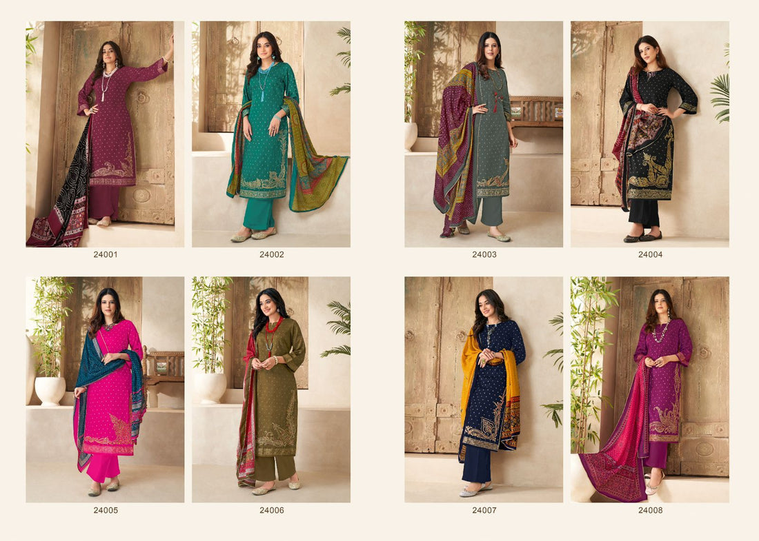 Naaz Vp Jaam Cotton Embroidery Work Pant Style Suits