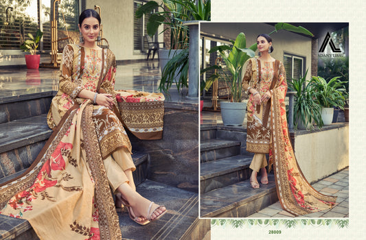 Naira Vol 28 Adans Libas Cotton Self Embroidery Karachi Salwar Suits