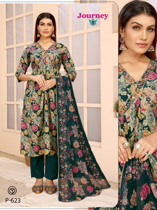 P 622 623 Journey Design Readymade Pant Style Suits