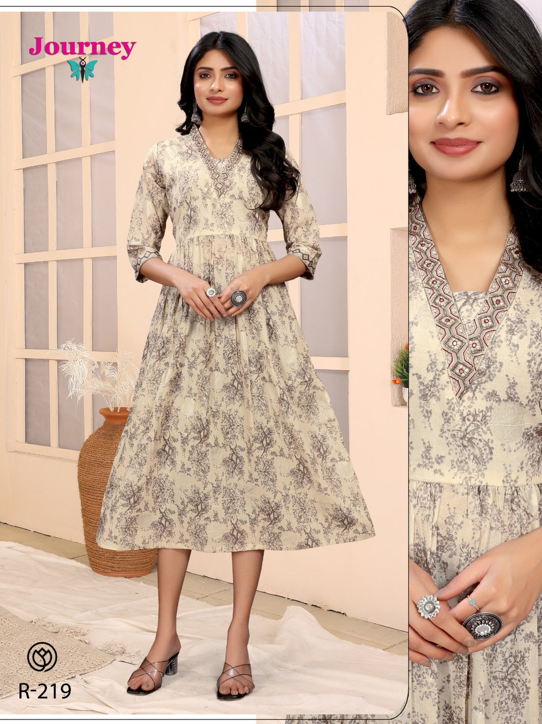 P 219 220 Journey Design A Line Kurti
