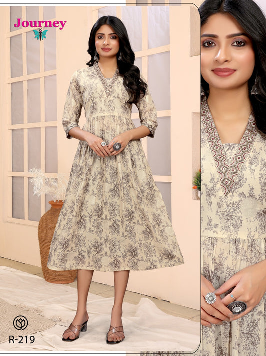 P 219 220 Journey Design A Line Kurti