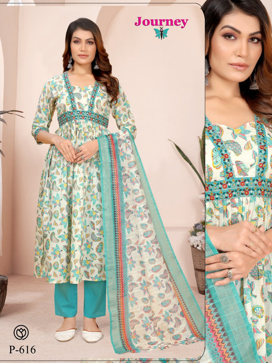 P 616 617 Journey Design Readymade Pant Style Suits