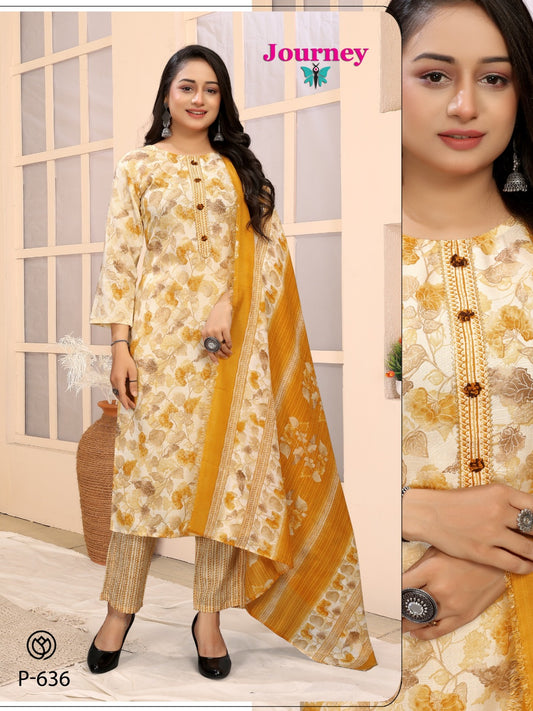 P 635 636 Journey Design Readymade Pant Style Suits