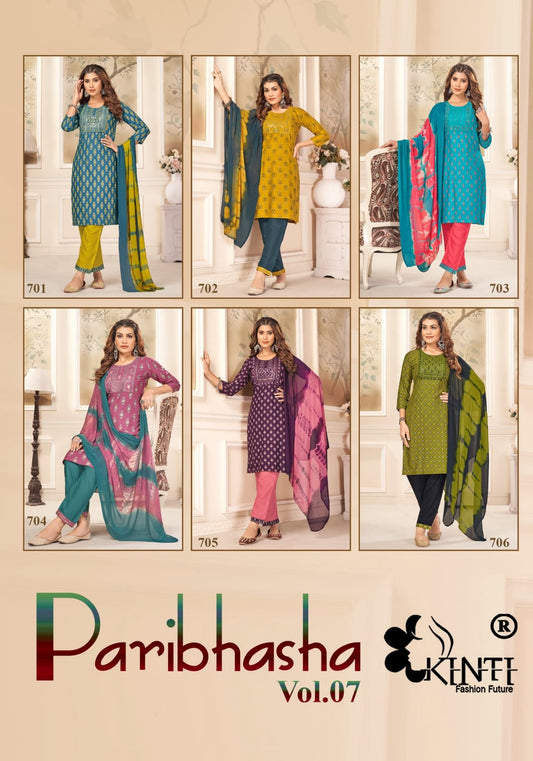 Paribhasha Vol 7 Kinti Rayon Sequence Work Readymade Pant Style Suits