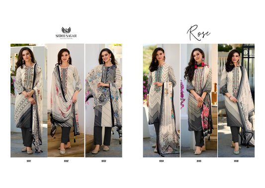 Rose Siddhi Sagar Muslin Silk Embroidery Work Pant Style Suits