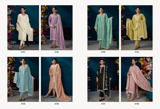 Rozeen Kimora Heer Modal Silk Embroidery Work Pant Style Suits