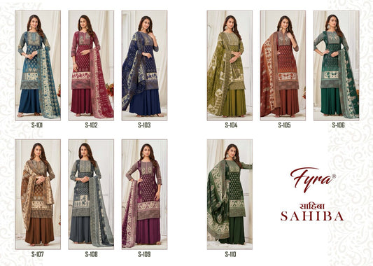 Sahiba Fyra Soft Cotton Swarovski Diamond Work Plazzo Style Suits