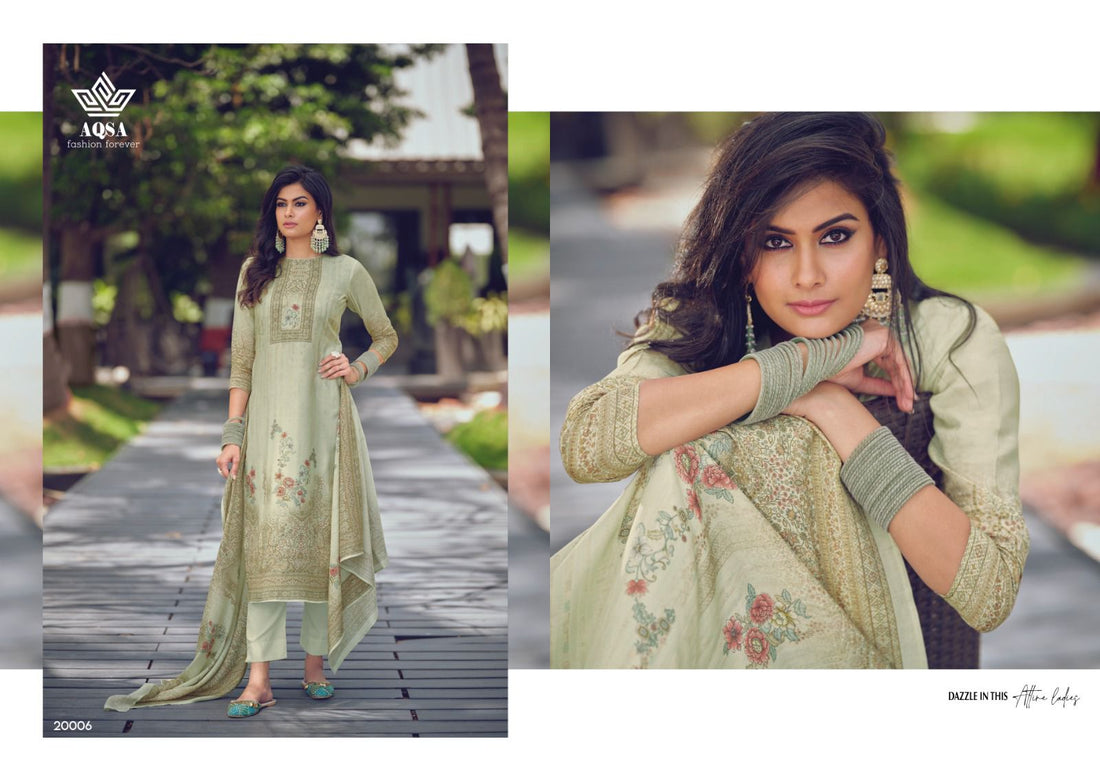 Sanjana Aqsa Viscose Weaving  Pant Style Suits