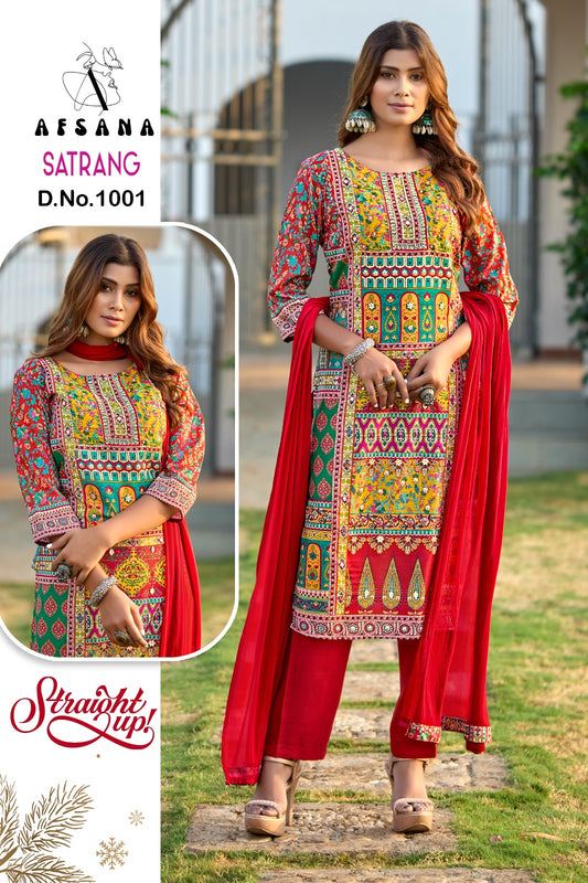 Satrang Afsana Readymade Pant Style Suits