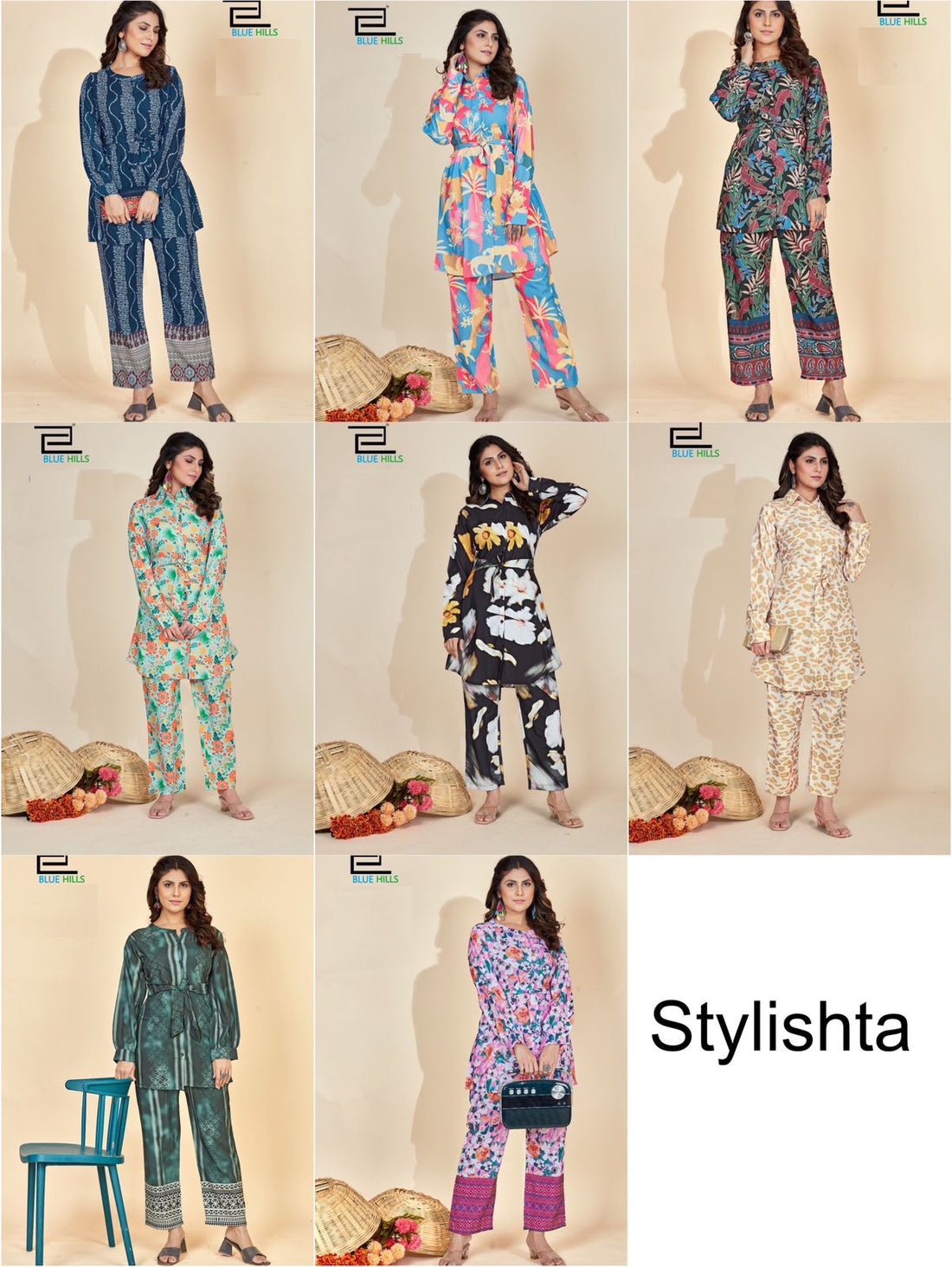 Stylishta Bluehills Rayon Long Sleeves Co Ord Set