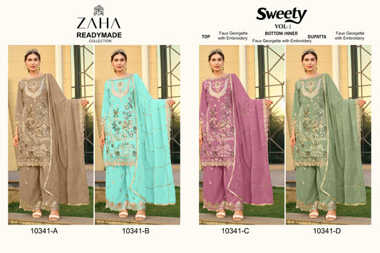 Sweety Vol 1 10341 Zaha Pakistani Readymade Suits