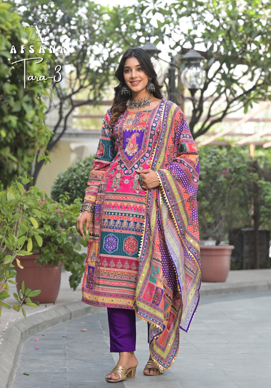 Tara 3 Afsana Readymade Pant Style Suits