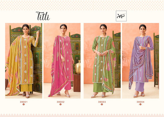 Titli Vp Lawn Cotton Embroidery Work Pant Style Suits
