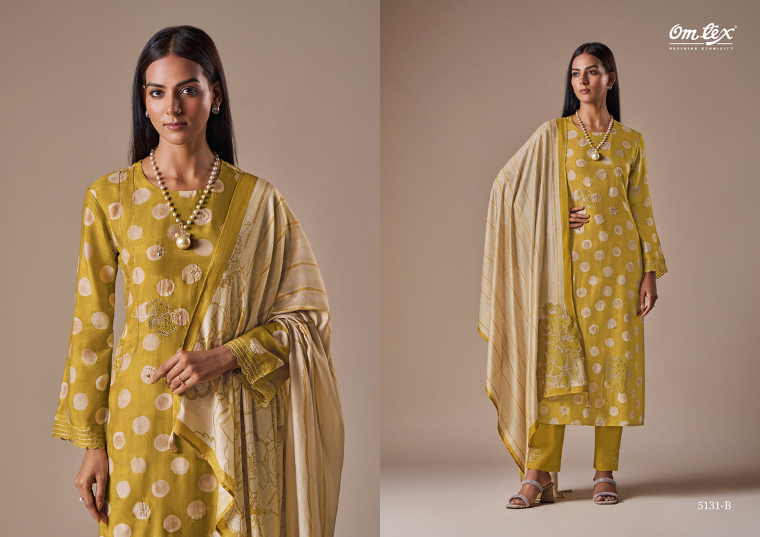 Vivanta Omtex Silk Patch Work Pant Style Suits