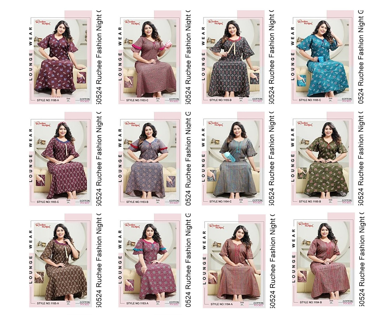 Cottonb250524 Ruchee Fashion Night Gowns Manufacturer India