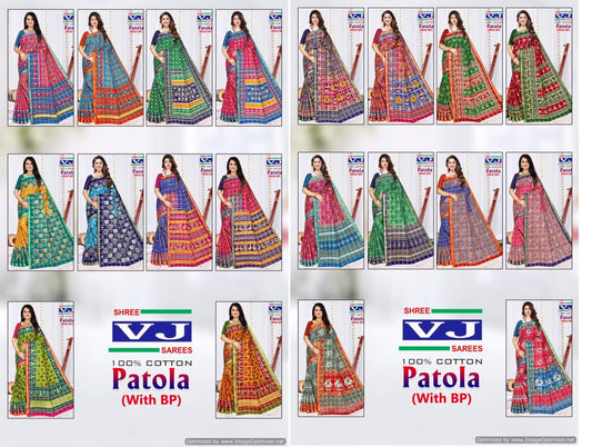 Patola Shree Vj Heavy Cotton Sarees
