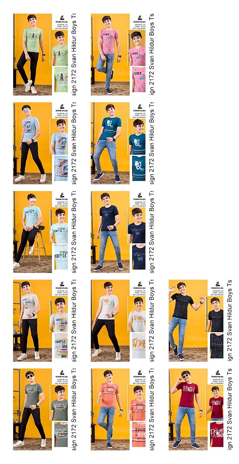 Rib Design 2172 Svan Hildur Cotton Boys Tshirt Supplier Gujarat