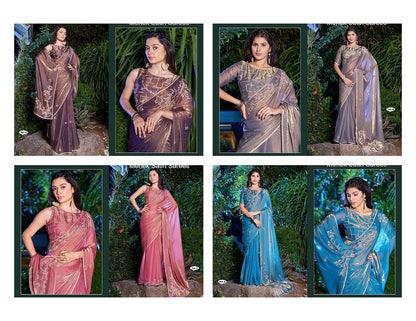 764A To 764D Mehek Satin Sarees Supplier Ahmedabad