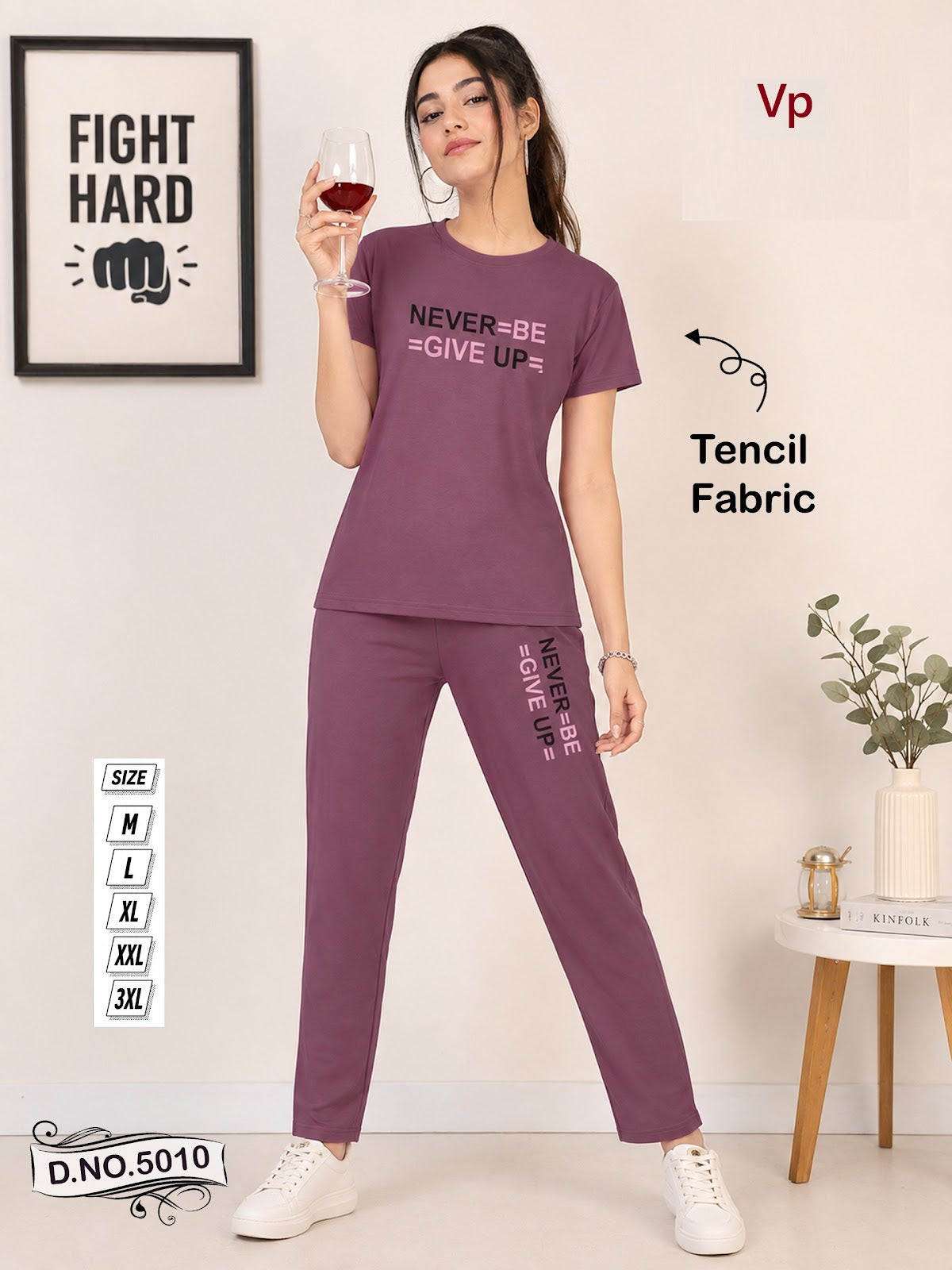 0109 Dn 5010 Vp Tencil Pyjama Night Suits Supplier