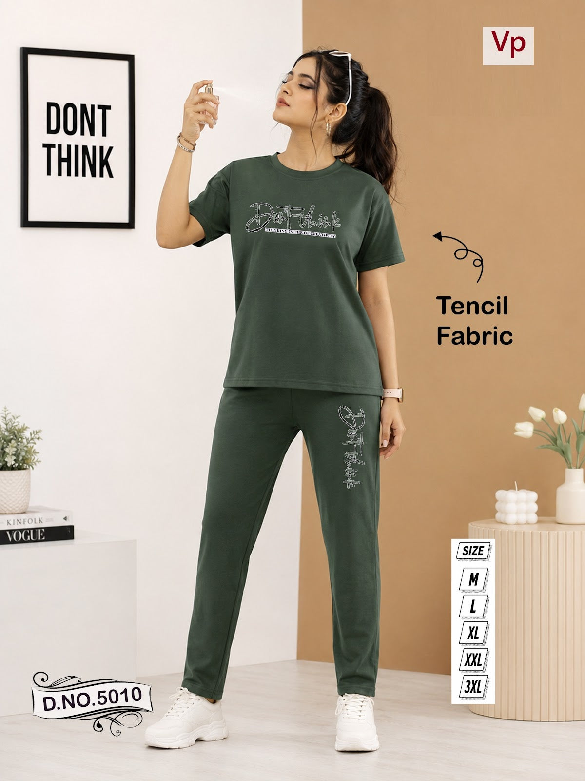 0109 Dn 5010 Vp Tencil Pyjama Night Suits Supplier