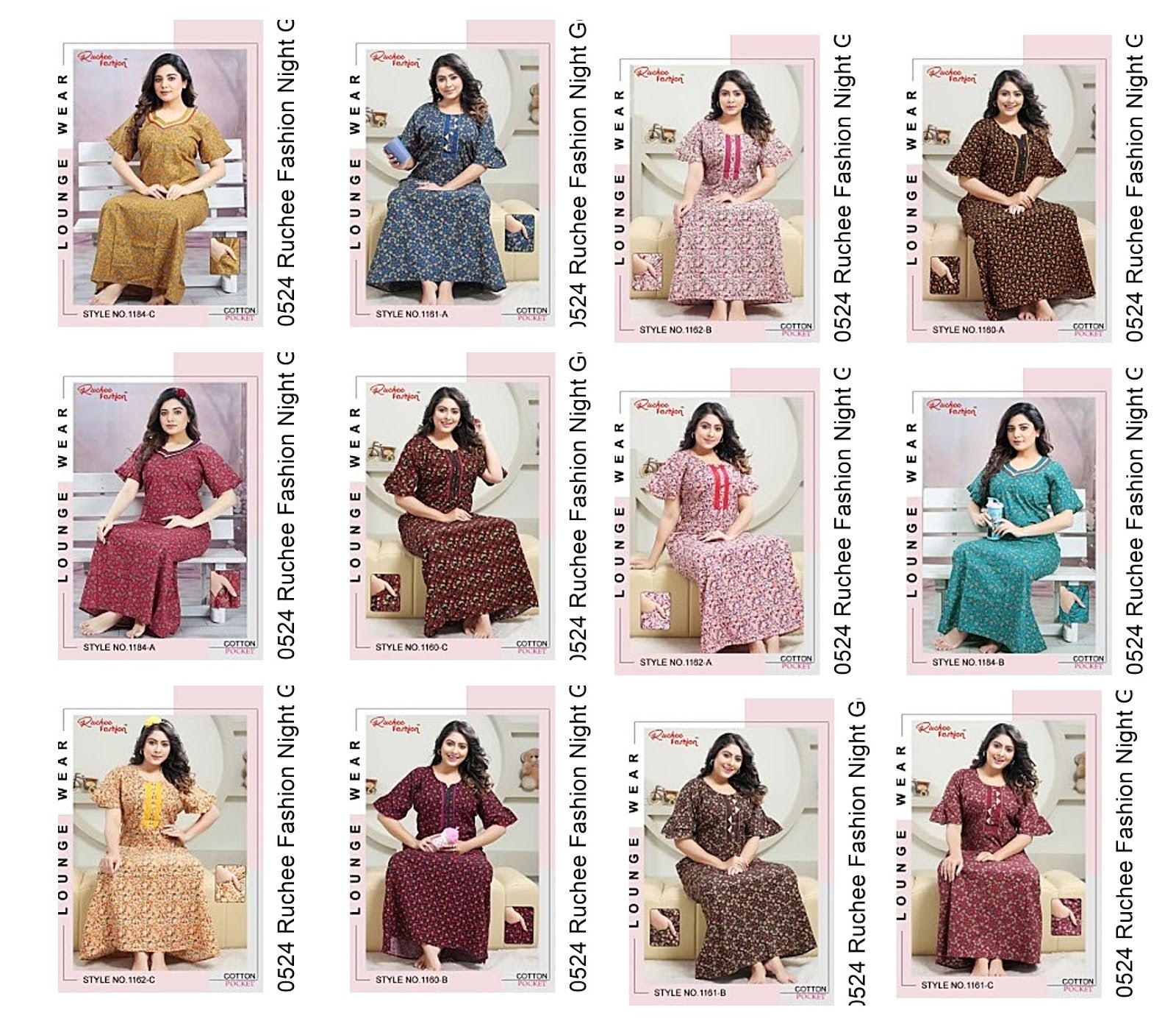 Cotton250524 Ruchee Fashion Night Gowns Wholesale Price