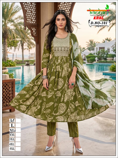 040726 Khel With Pocket Kanha Reyon Readymade Pant Style Suits Exporter Ahmedabad