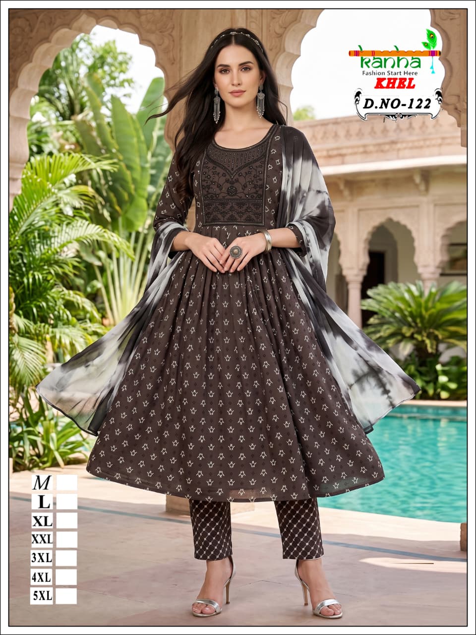 040726 Khel With Pocket Kanha Reyon Readymade Pant Style Suits Exporter Ahmedabad