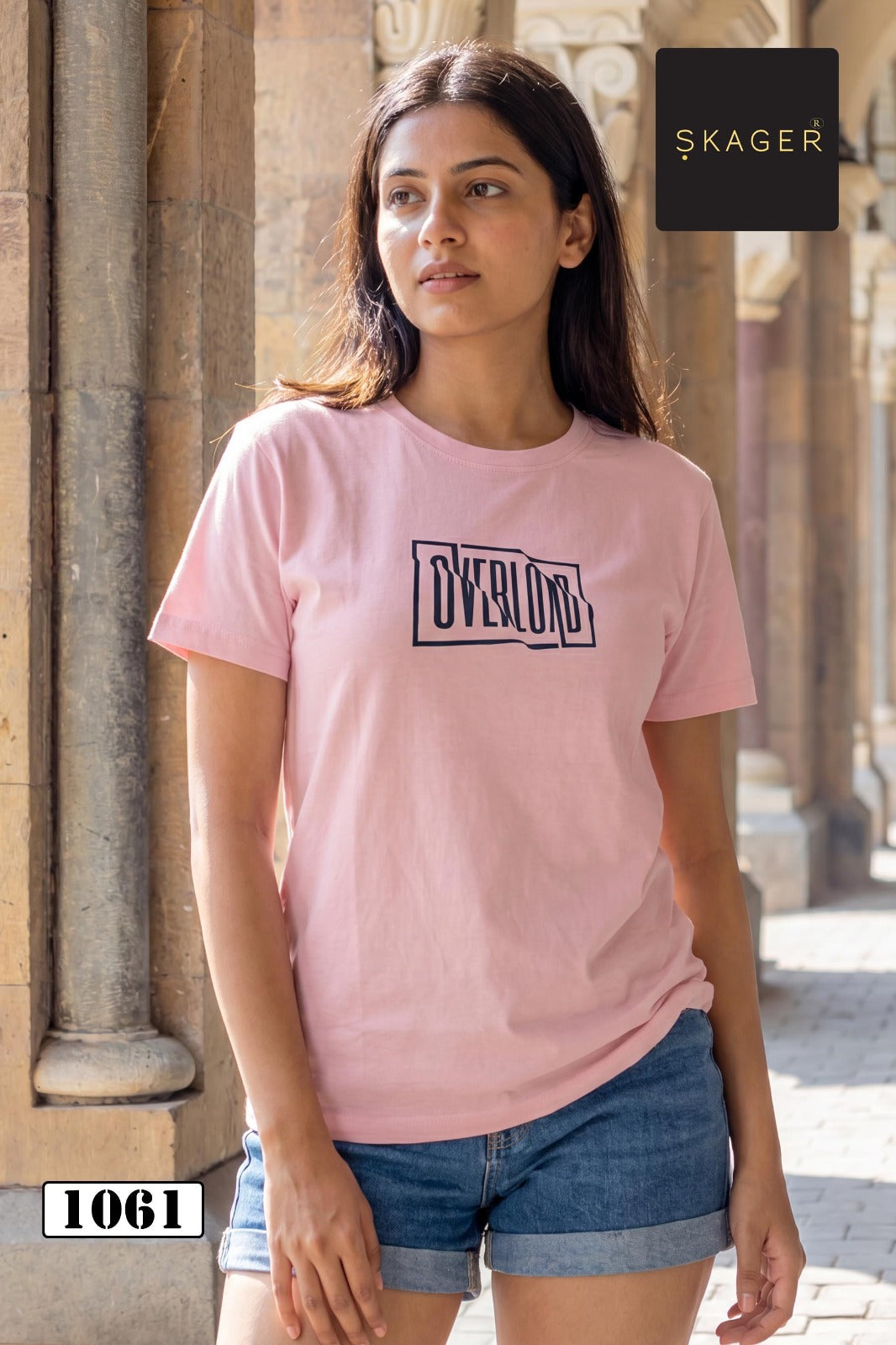 1-2 Sleeves 3107 Skager Cotton Women Tshirt Supplier India
