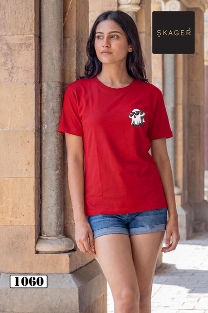 1-2 Sleeves 3107 Skager Cotton Women Tshirt Supplier India
