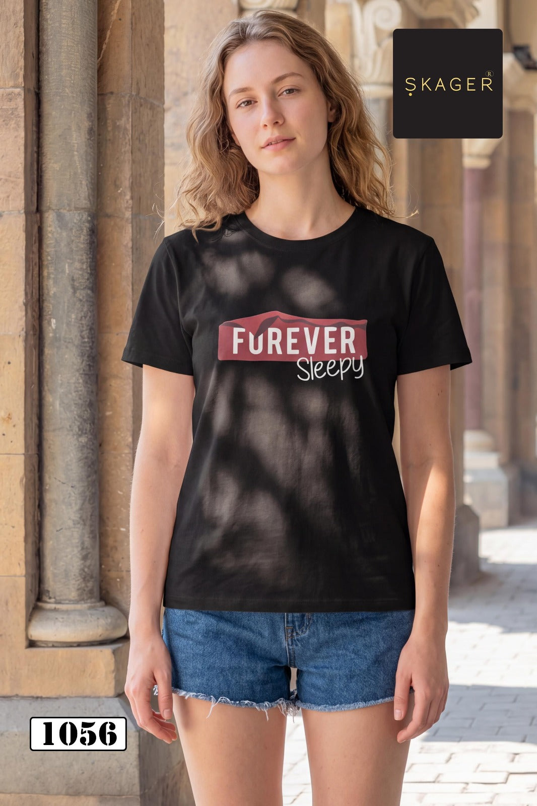 1-2 Sleeves 3107 Skager Cotton Women Tshirt Supplier India