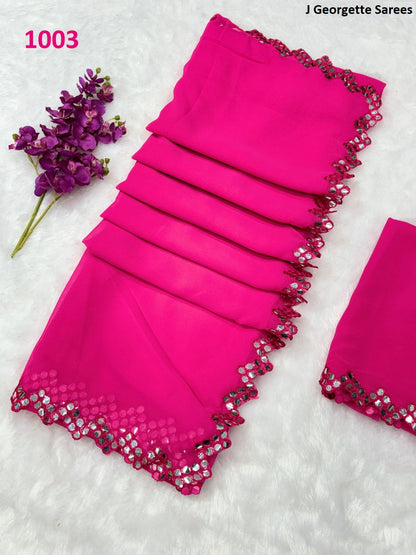 1001-1005 J Georgette Sarees Wholesale