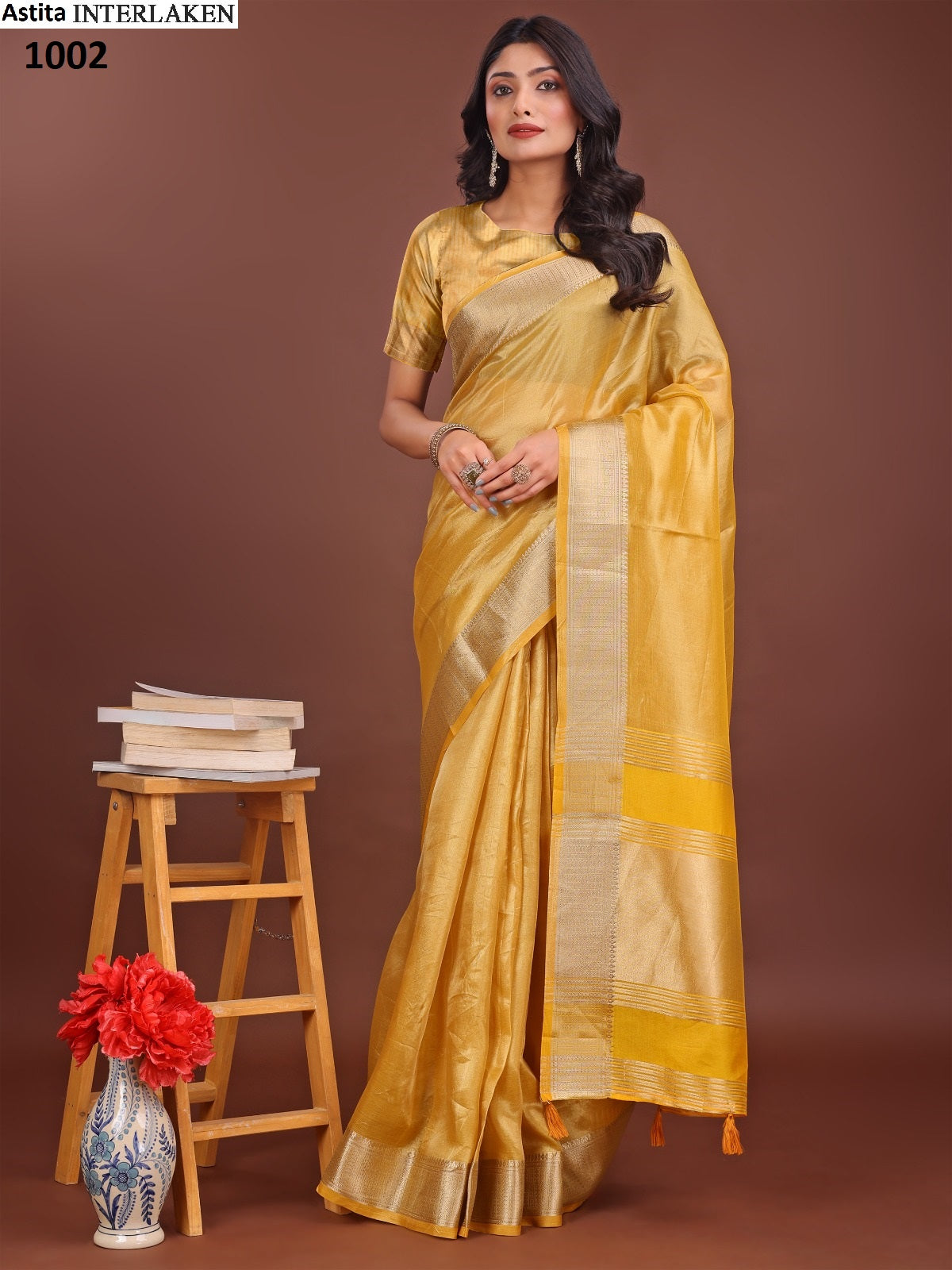 1001-1006 Interlaken Astita Organza Sarees Wholesale Price