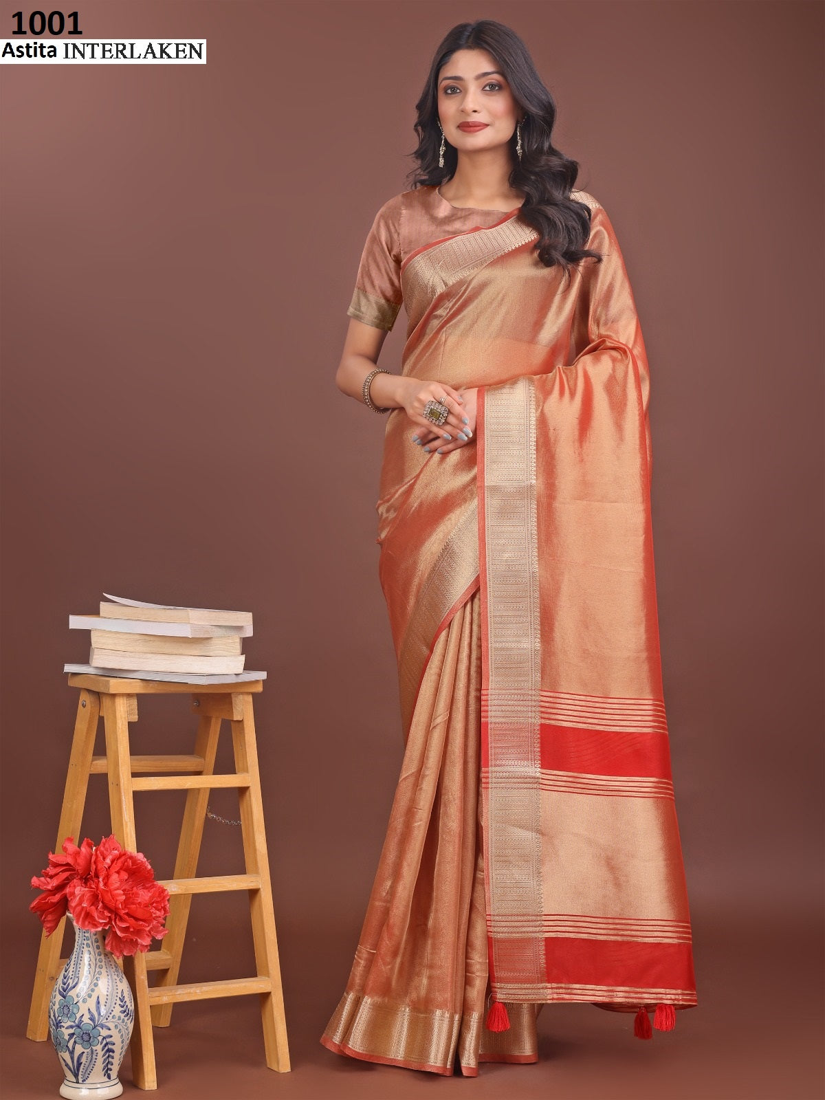 1001-1006 Interlaken Astita Organza Sarees Wholesale Price