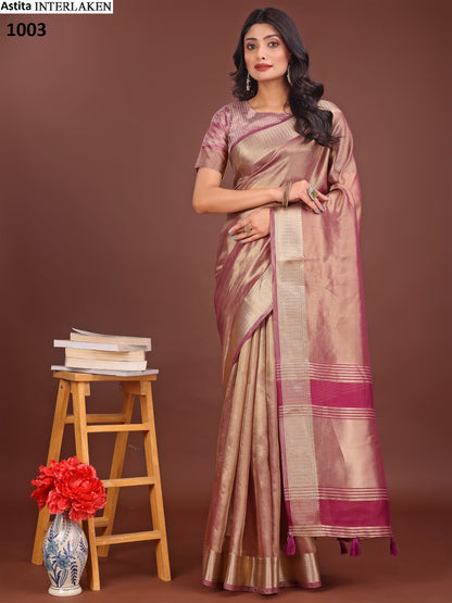 1001-1006 Interlaken Astita Organza Sarees Wholesale Price