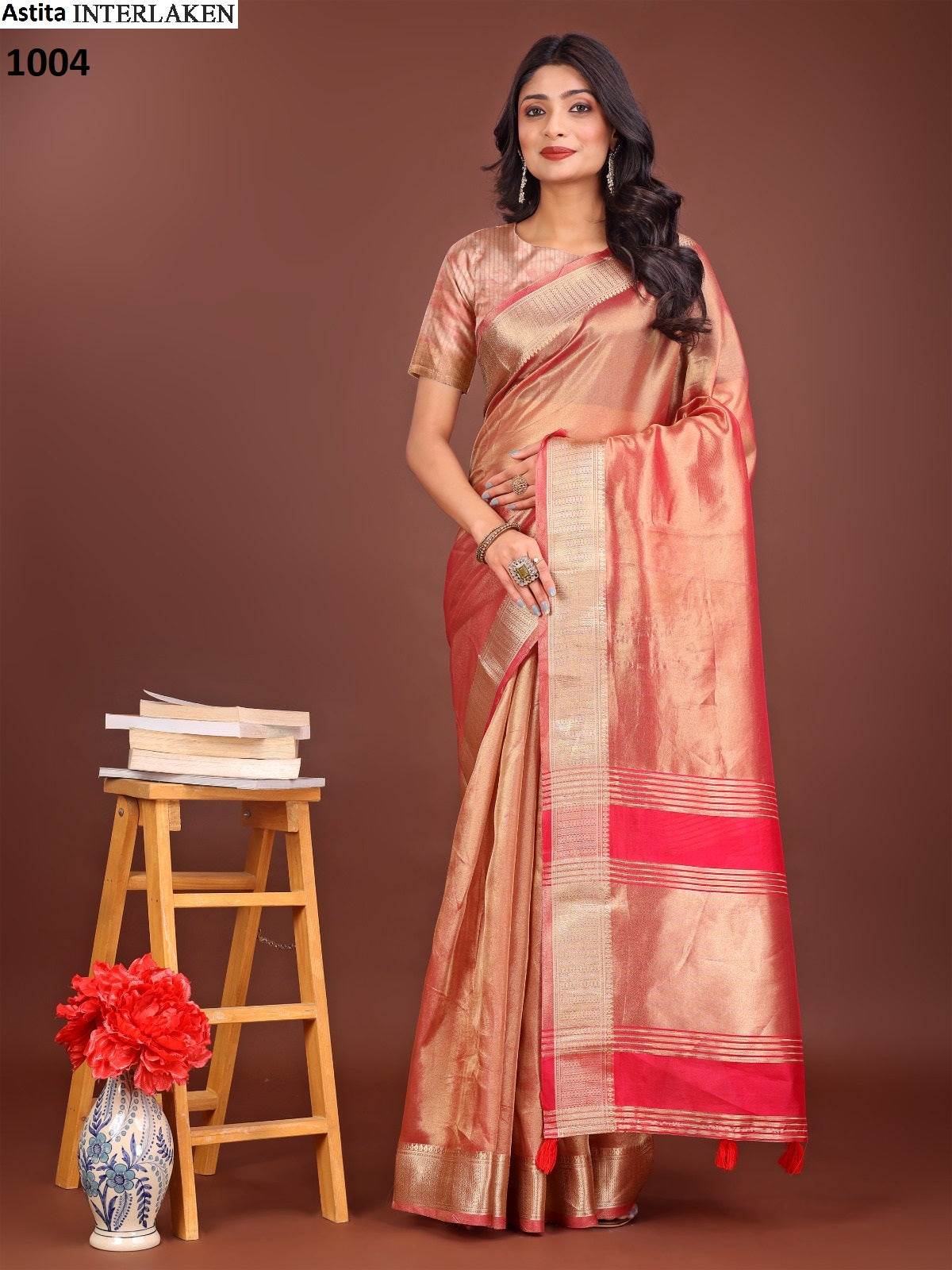 1001-1006 Interlaken Astita Organza Sarees Wholesale Price