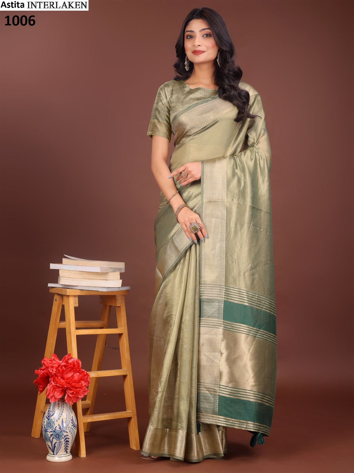 1001-1006 Interlaken Astita Organza Sarees Wholesale Price