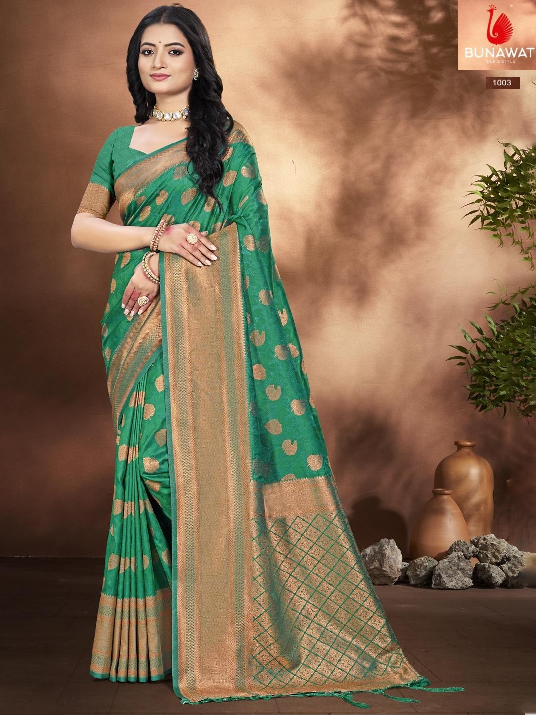 1001 To 1006 Pankhudi Silk Bunawat Silk Sarees Wholesale Price