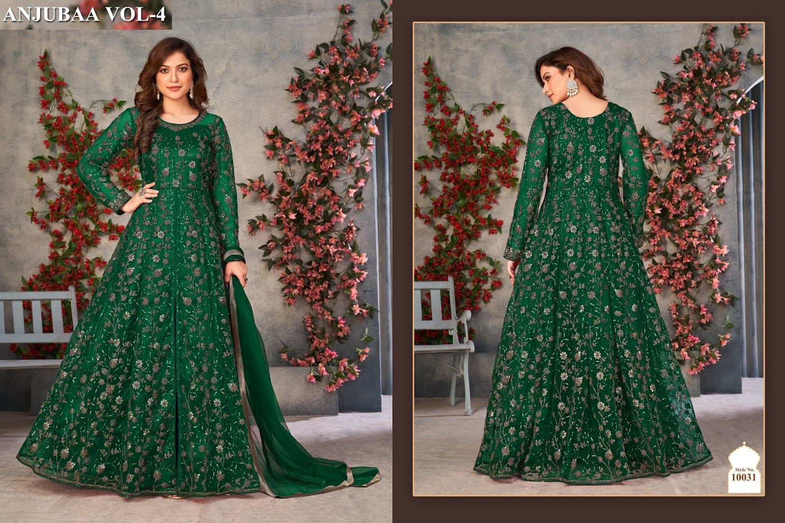 10031 To 10033 Vol 4 Anjubaa Net Pakistani Salwar Suits Wholesaler Gujarat