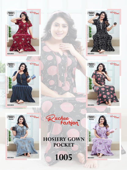 1005 रुची फैशन होजरी नाइट गाउन