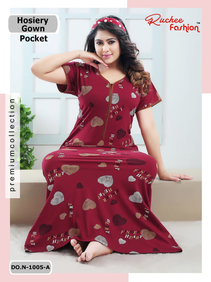 1005 रुची फैशन होजरी नाइट गाउन