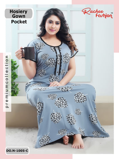 1005 रुची फैशन होजरी नाइट गाउन