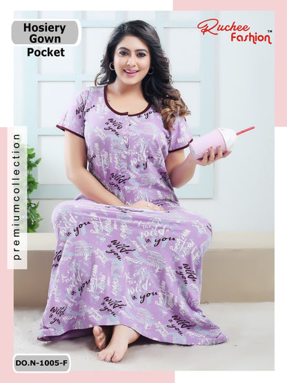 1005 रुची फैशन होजरी नाइट गाउन
