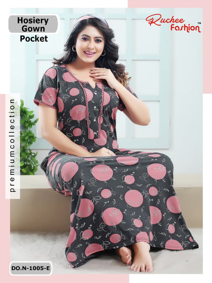 1005 रुची फैशन होजरी नाइट गाउन