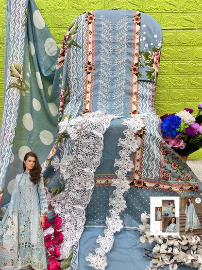 1005 Cd Ezra Cotton Pakistani Patch Work Suits Manufacturer Gujarat